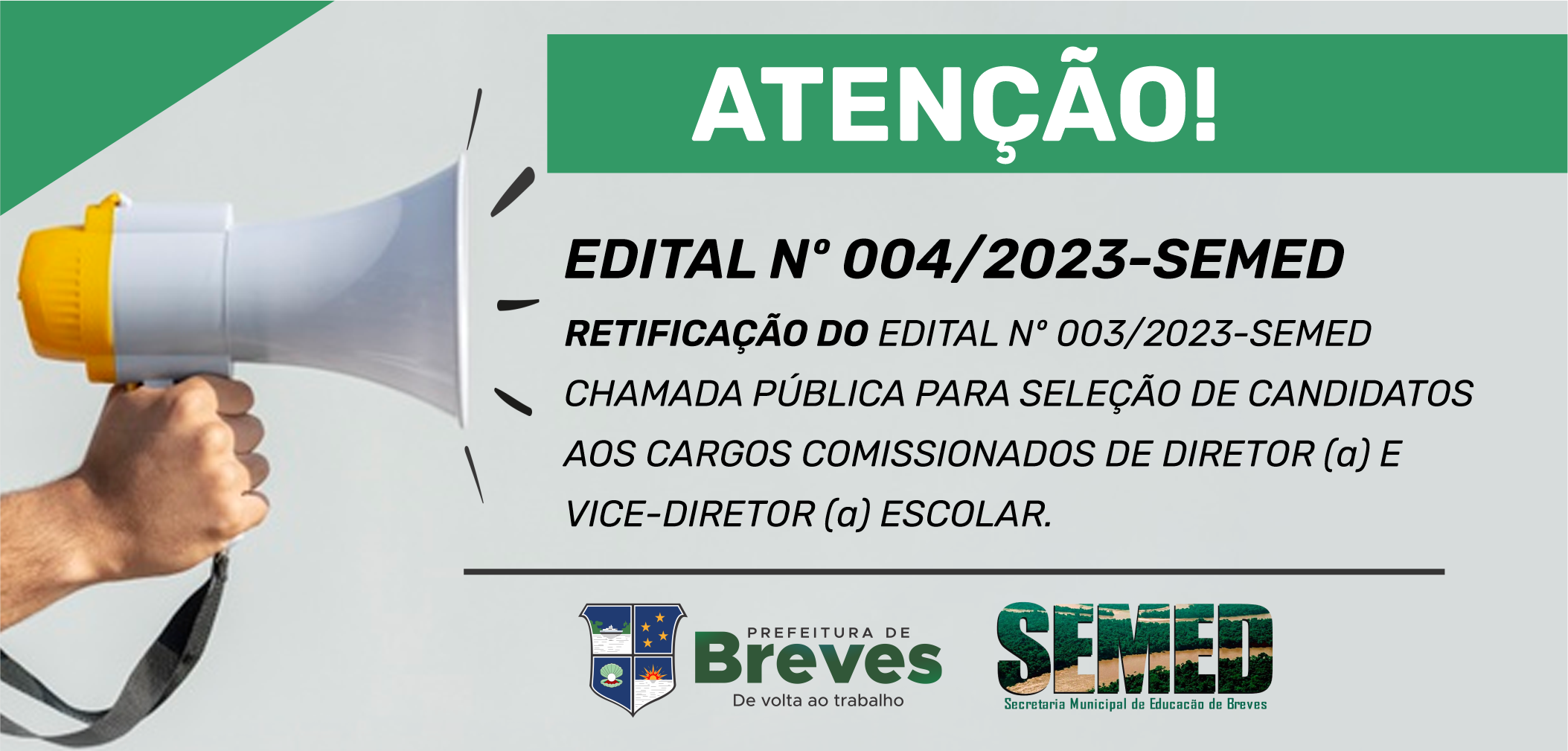 Homologação definitiva das inscrições do PSS de Diretores (as) e  Vice-diretores (as) - Prefeitura Municipal de Breves