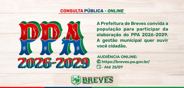 AUDIÊNCIA PÚBLICA – PPA 2026-2029